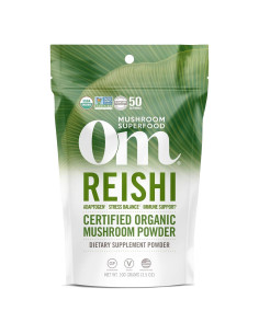 Polvo de Hongo Reishi Orgánico OM 99.22g - Adaptógeno Inmunológico