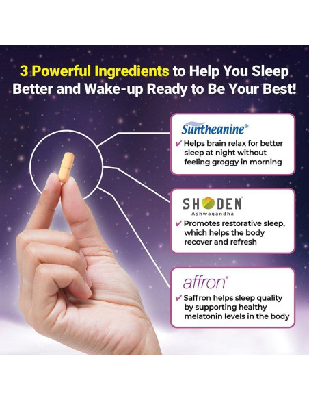 NatureCity TrueZs Suplemento Natural para Dormir - 30 Cápsulas Veganas