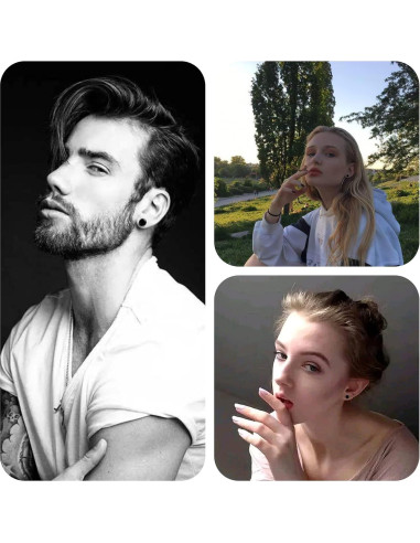 Pendientes Magnéticos HENGYID Unisex Acero Inoxidable Hipoalergénico