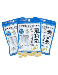 Gotas Herbales Ryukakusan Menta - Alivio Garganta (Paquete de 3)