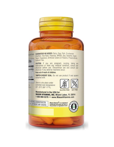 Cápsulas de Ginkgo Biloba Mason Vitamins 125 mg 180 Unidades