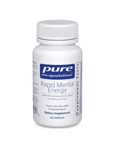 Suplemento Vegano Pure Encapsulations Energía Mental Rápida - 30 Cápsulas
