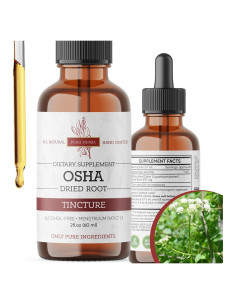 Tintura de Raíz de OSHA Orgánica - 59.15 ml - Vegana y Sin Alcohol
