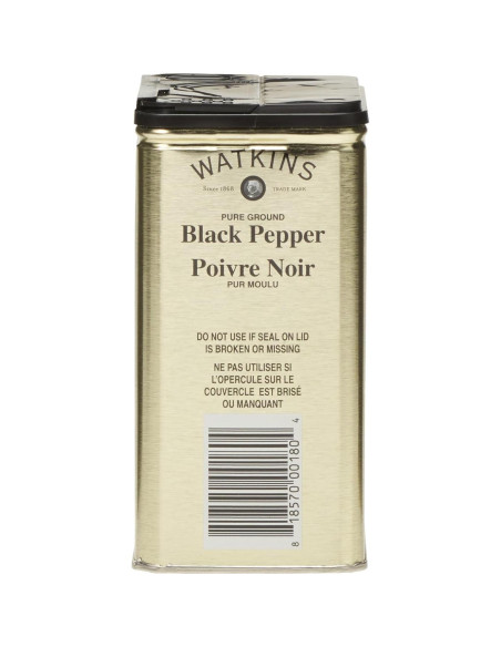 Pimienta Negra Molida Gourmet Watkins 170 g - Natural