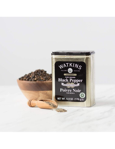 Pimienta Negra Molida Gourmet Watkins 170 g - Natural
