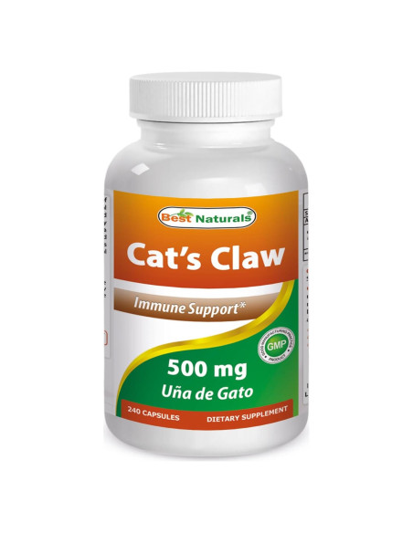 Cápsulas de Uña de Gato 500 mg Mejores Naturales 240 Unidades