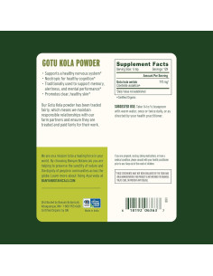 Polvo de Gotu Kola Orgánico Banyan Botanicals 82.99 g 2