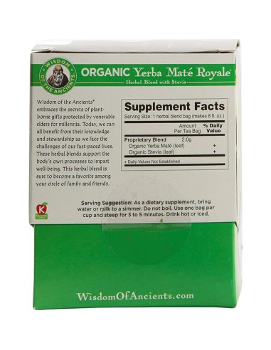 Bolsitas de Té de Yerba Maté Orgánico Royale 16 Cuentas