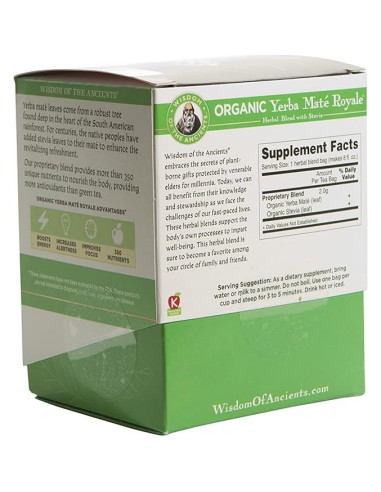 Bolsitas de Té de Yerba Maté Orgánico Royale 16 Cuentas