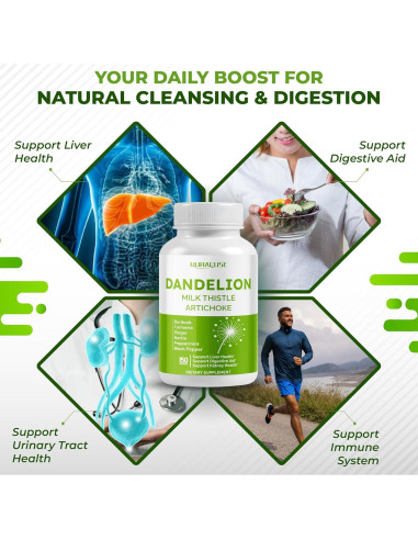 Suplemento Digestivo NuraFuse Diente de León 150 Cápsulas