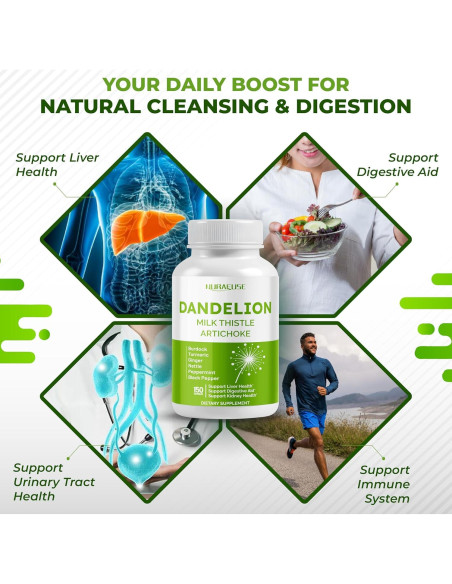 Suplemento Digestivo NuraFuse Diente de León 150 Cápsulas