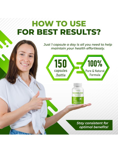 Suplemento Digestivo NuraFuse Diente de León 150 Cápsulas