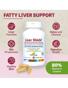 Suplemento Hepático New Roots 90 Cápsulas - Desintoxicación 8 en 1 2