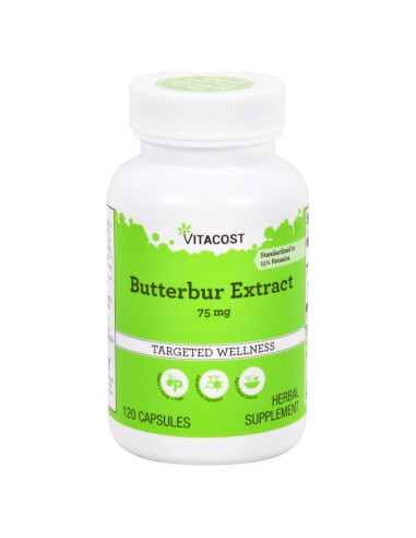 Extracto de Butterbur Vitacost 75 mg - 120 Cápsulas Estandarizadas