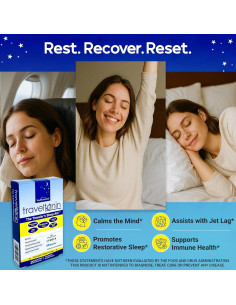 Suplemento para Dormir Travelceuticals 20 Cápsulas 5-en-1 2