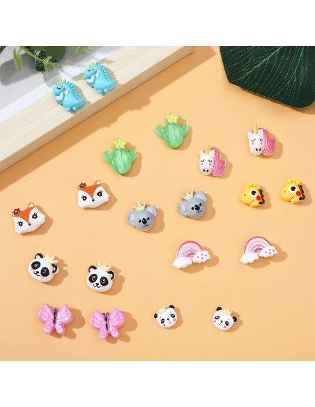 Pendientes Magnéticos para Niñas NEWITIN - 15 Pares Hipoalergénicos