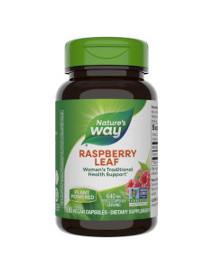 Cápsulas de Hoja de Frambuesa Nature's Way 640 mg Veganas 100 Uds