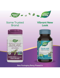 Extracto de Hoja de Olivo Nature's Way 250 mg 60 Cápsulas Veganas 2