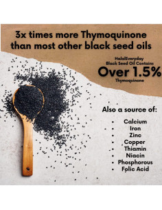 Aceite de Semilla Negra Orgánico HalalEveryDay 30ml 3X Potencia 2