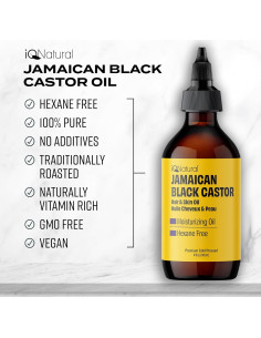 Aceite de Ricino Negro Jamaicano Orgánico 118ml IQ Natural 2