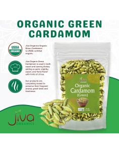 Vainas de Cardamomo Verde Orgánico Jiva 198g - Calidad Premium 2