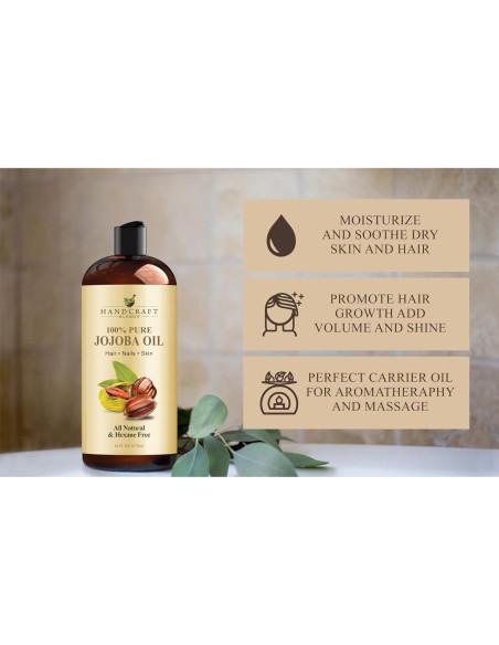 Aceite de Jojoba Handcraft Blends 473 ml - 100% Puro y Natural Aceite de Jojoba Handcraft Blends 473 ml - 100% Puro y Natural