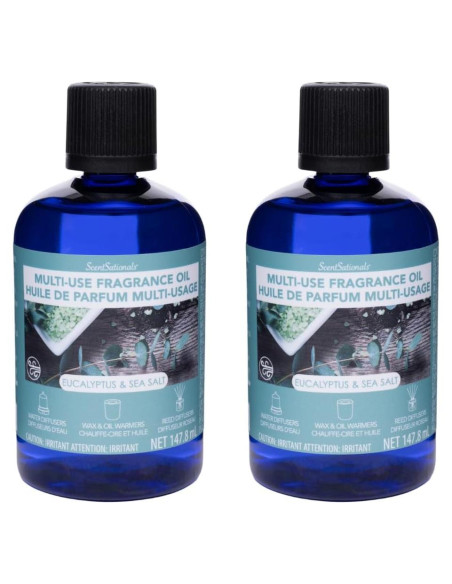 Aceites Esenciales Multiusos ScentSationals Eucalipto y Sal Marina - Set de 2 x 147.8 ml Aceites Esenciales Multiusos ScentSationals Eucalipto y Sal Marina - Set de 2 x 147.8 ml