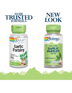 Solaray Bulbo de Ajo y Hoja de Perejil 530mg 100 VegCaps 2