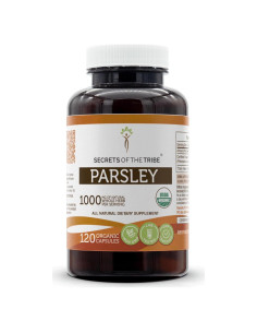 Cápsulas de Perejil Orgánico USDA Secretos de la Tribu 120 Unidades