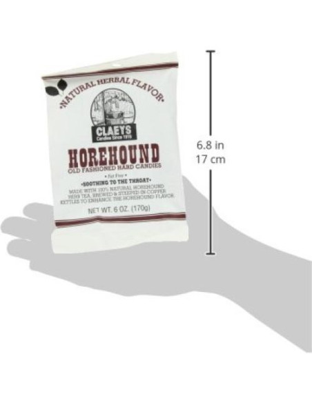 Caramelos para la garganta Claey's Horehound 170g (Paquete de 12)