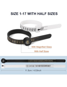 Kit de Medición de Tallas de Anillo 27 PZS Acero Inoxidable 2