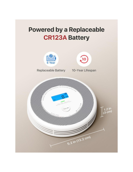 Detector de Humo y Monóxido de Carbono X-Sense XP0A-SR, Paquete de 5