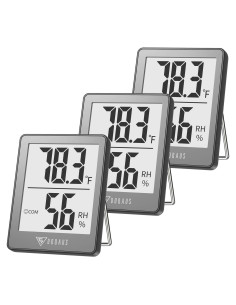Termómetro Digital Interior DOQAUS - Paquete de 3, Higrómetro