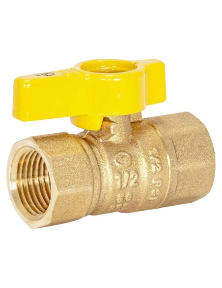 Válvula de bola de gas Eastman 1/2" FIP latón 60009