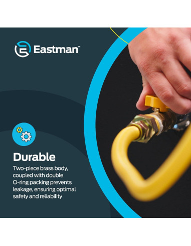 Válvula de Bola de Gas Eastman 1/2" Latón 60009B