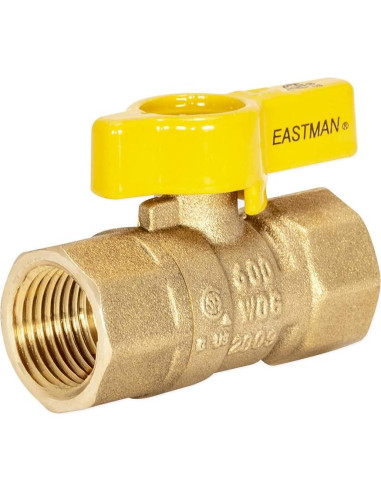 Válvula de bola de gas Eastman 1/2" FIP latón 60009