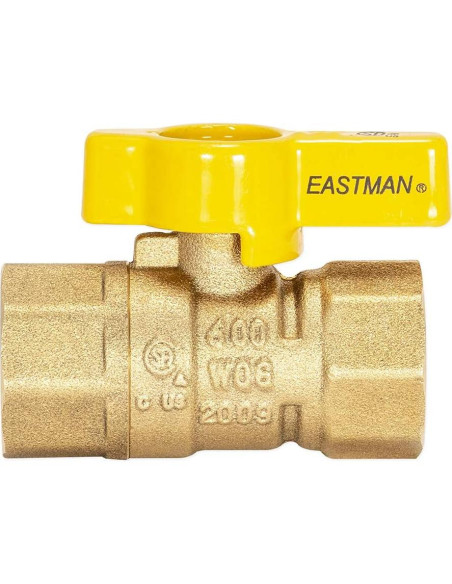 Válvula de bola de gas Eastman 1/2" FIP latón 60009