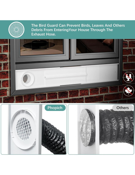 Kit de Ventana Ajustable Phopich para Conducto de Secadora 4" Kit de Ventana Ajustable Phopich para Conducto de Secadora 4"