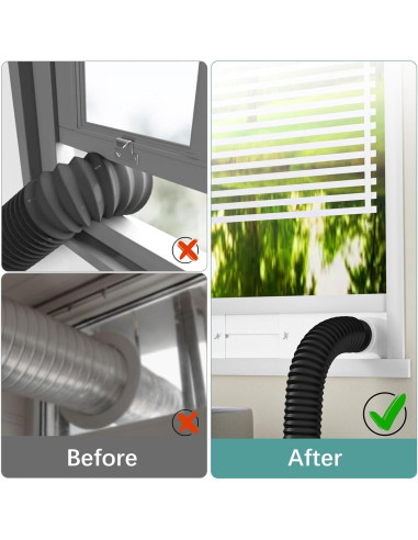 Kit de Ventana Ajustable Phopich para Conducto de Secadora 4"