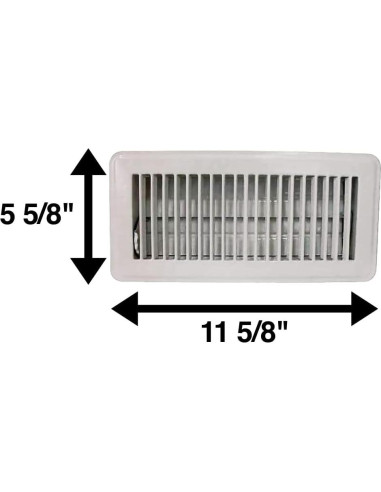 Rejilla de Piso Rocky Mountain Goods 29.2x14 cm Ajustable Blanco
