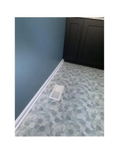 Rejilla de Piso Rocky Mountain Goods 29.2x14 cm Ajustable Blanco