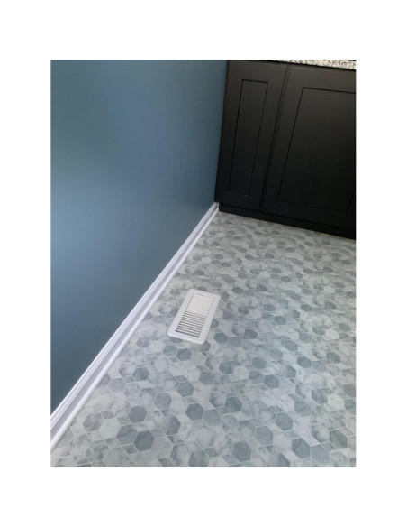 Rejilla de Piso Rocky Mountain Goods 29.2x14 cm Ajustable Blanco