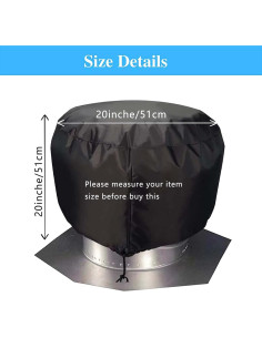 Cubiertas de Ventilador de Techo ONCALLJH 51x51cm Impermeables - Paquete de 2 2