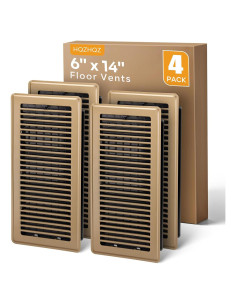 Cubiertas de Ventilación de Piso HQZ 6x14 cm Marrón - Paquete de 4