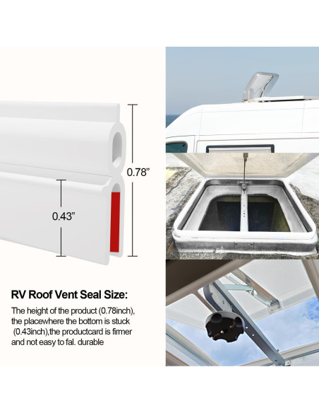 Sello de Ventilación de Techo LCGAOYA 196" Blanco