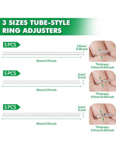 Anpro Kit de Ajustadores de Anillos de Silicona 15 Piezas 2