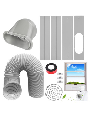 Kit de Ventilación para Ventana de AC Portátil JENCEAILL 150 cm