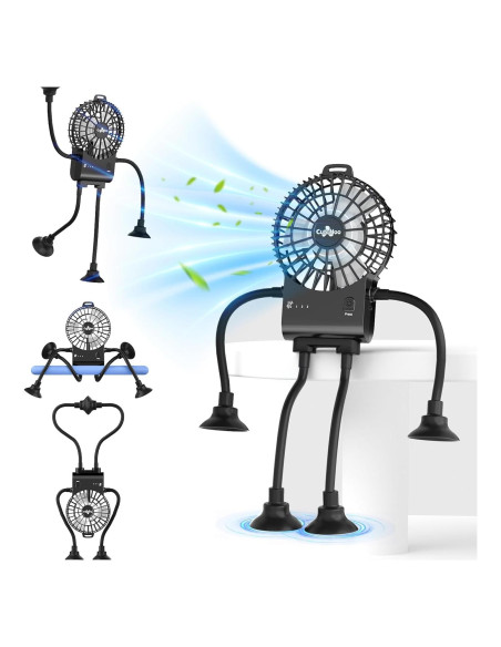 Ventilador Robot Portátil CUTEHOO Recargable Oscuro 10h