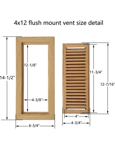 Registro de Piso Empotrado Homewell 4x12" Roble Rojo