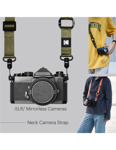 Correa de Cámara Multiusos KODAK Oliva - Ajustable 83-145 cm